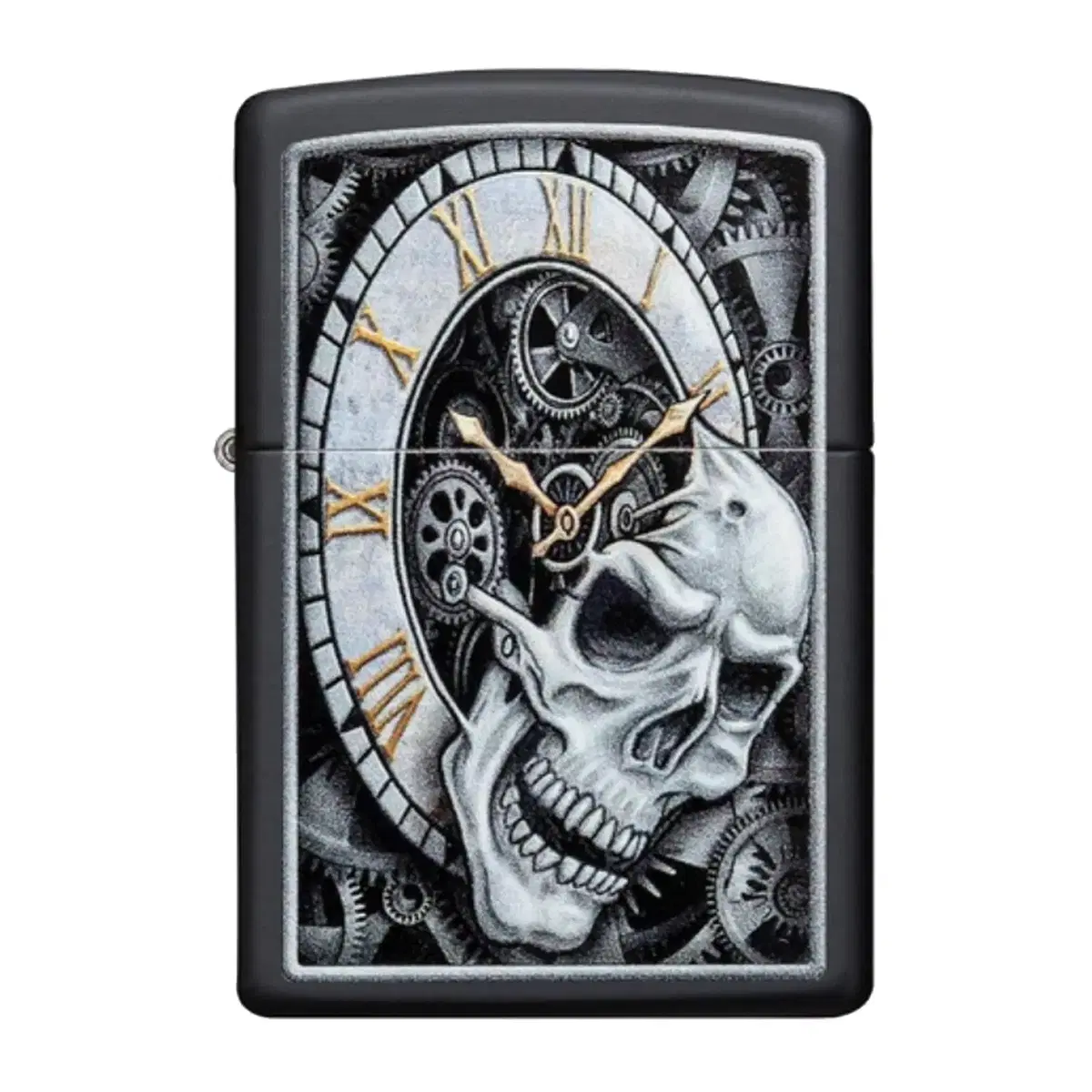 ZIPPO 라이터 지포라이터 SKULL CLOCK DESIGN